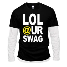 Комбинированный лонгслив Lol our Swag