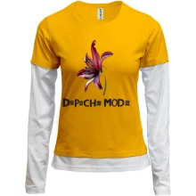 Женский лонгслив Комби Depeche Mode orchid