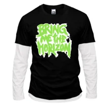 Комбинированный лонгслив Bring me the horizon logo green