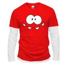 Комбинированный лонгслив Cut the rope face