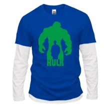 Комбінований лонгслів із силуетом Халка та написом HULK