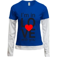 Женский лонгслив Комби I'm in love