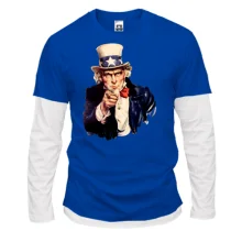 Комбинированный лонгслив Дядя Сэм (Uncle Sam)