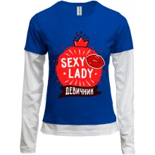 Женский лонгслив Комби для девичника Sexy lady