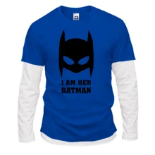 Комбинированный лонгслив I am her batman