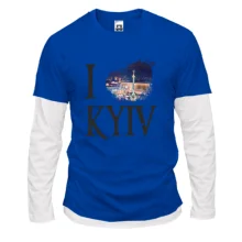 Комбінований лонгслів Я люблю Київ
