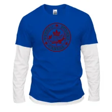 Комбинированный лонгслив canada hockey go go go