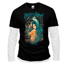 Комбинированный лонгслив c Bring me the horizon Girl ART