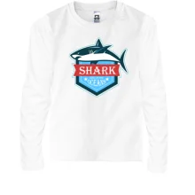 Детский лонгслив Shark king of the oceans