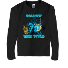 Детский лонгслив follow the wild