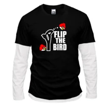 Комбинированный лонгслив Flip the bird