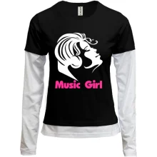 Женский лонгслив Комби Music Girl