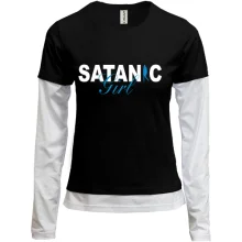 Женский лонгслив Комби satanik girl