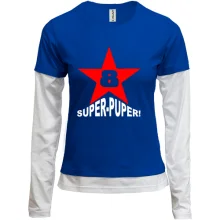 Женский лонгслив Комби Super-Puper Star
