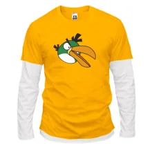 Комбинированный лонгслив Green bird