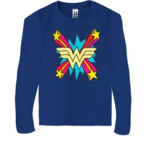 Детский лонгслив с логотипом Чудо-Женщины (Wonder Woman)