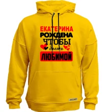 Худи без начеса с надписью 