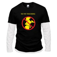 Комбинированный лонгслив No tit touching
