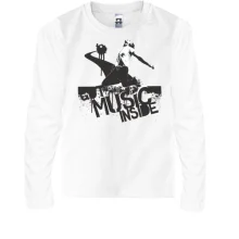 Детский лонгслив music inside