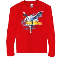 Детский лонгслив superman defending planet