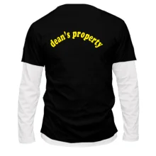 Мужской лонгслив Комби "Dean's property"