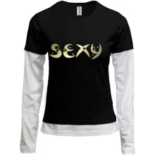 Женский лонгслив Комби SEXY со звёздами и месяцами