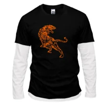 Комбинированный лонгслив Tiger