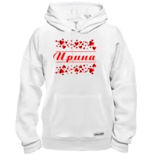 Толстовка с сердечками и именем 