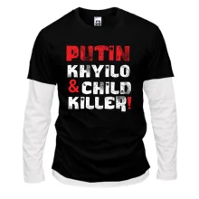Комбінований лонгслів Putin - kh*lo and child killer