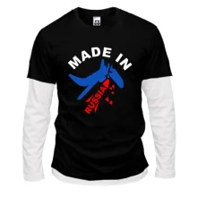 Комбінований лонгслів MADE IN RUSSIA