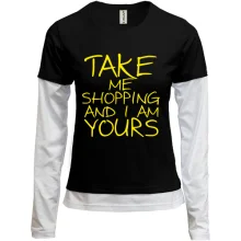 Комбинированный лонгслив Take me shopping