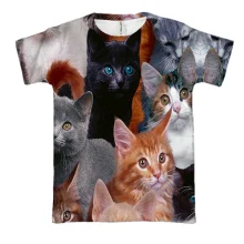 3D футболка с котами