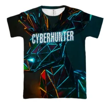 3D футболка з написом Кіберхантер