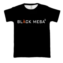 3D футболка с символикой сотрудника Black Mesa (Half Life)
