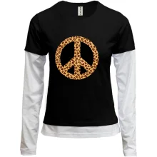 Комбинированный лонгслив peace (леопард)