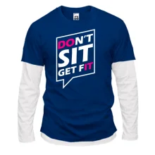Комбинированный лонгслив Dont sit get fit