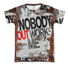 3D футболка Nobody outworks me