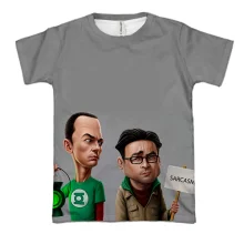 3D футболка Теория Большого Взрыва (Сарказм)