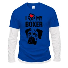 Комбинированный лонгслив I love my boxer