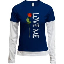 Комбинированный лонгслив "Love Me"