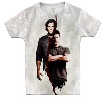 Детская 3D футболка Supernatural с Сэмом и Дином Винчестерами
