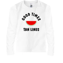 Детский лонгслив с арбузом "good times tan lines"