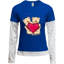 Комбинированный лонгслив с мишками Teddy
