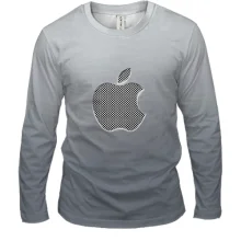 Мужской 3D лонгслив Apple на металлическом фоне