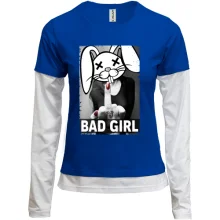 Комбинированный лонгслив Swag Bad girl