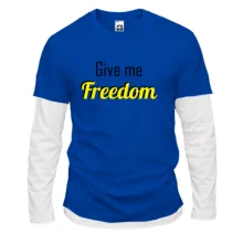 Комбинированный лонгслив Give me freedom