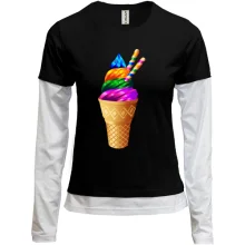 Комбінований лонгслів Rainbow Ice Cream