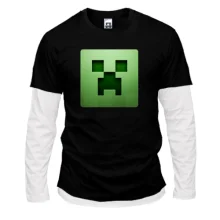 Комбинированный лонгслив Minecraft Крипер