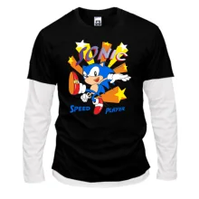 Комбинированный лонгслив Sonic player