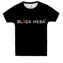 Детская 3D футболка с символикой сотрудника Black Mesa (Half Life)